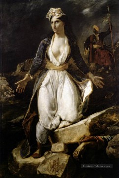 Eugène Delacroix œuvres - La Grèce sur les ruines de Missolonghi romantique Eugène Delacroix